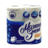 Туалетная бумага в рулонах "Ь" Буквы, 4 рул/уп