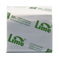 Туалетная бумага в пачках Lime V-сл., 10.5*22.5 см, (250890), 250 лист/пачка