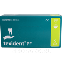 Перчатки латексные Texident PF, размер S, неопудренные, 50 пар/уп