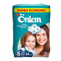 Подгузники детские Onlem Extra Large Jumbo, размер 6 (16+ кг), Onlem, 34 шт/уп