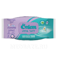 Влажные салфетки для детей Onlem с ромашкой, Onlem, 120 шт/уп